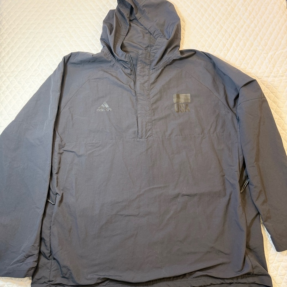 Adidas USA Olympics Men's Black Warmup Jacket XL - Picture 2 of 10